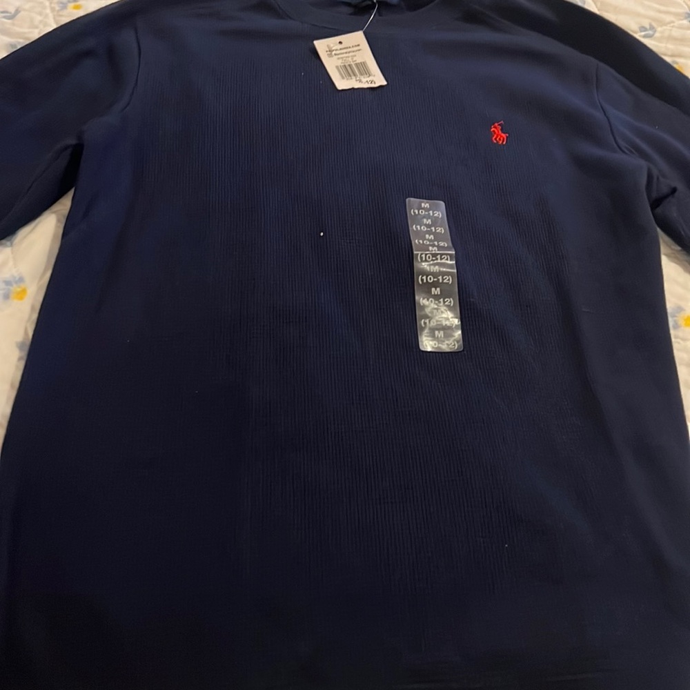 Boys Polo Ralph Lauren Navy Top M (10-12)